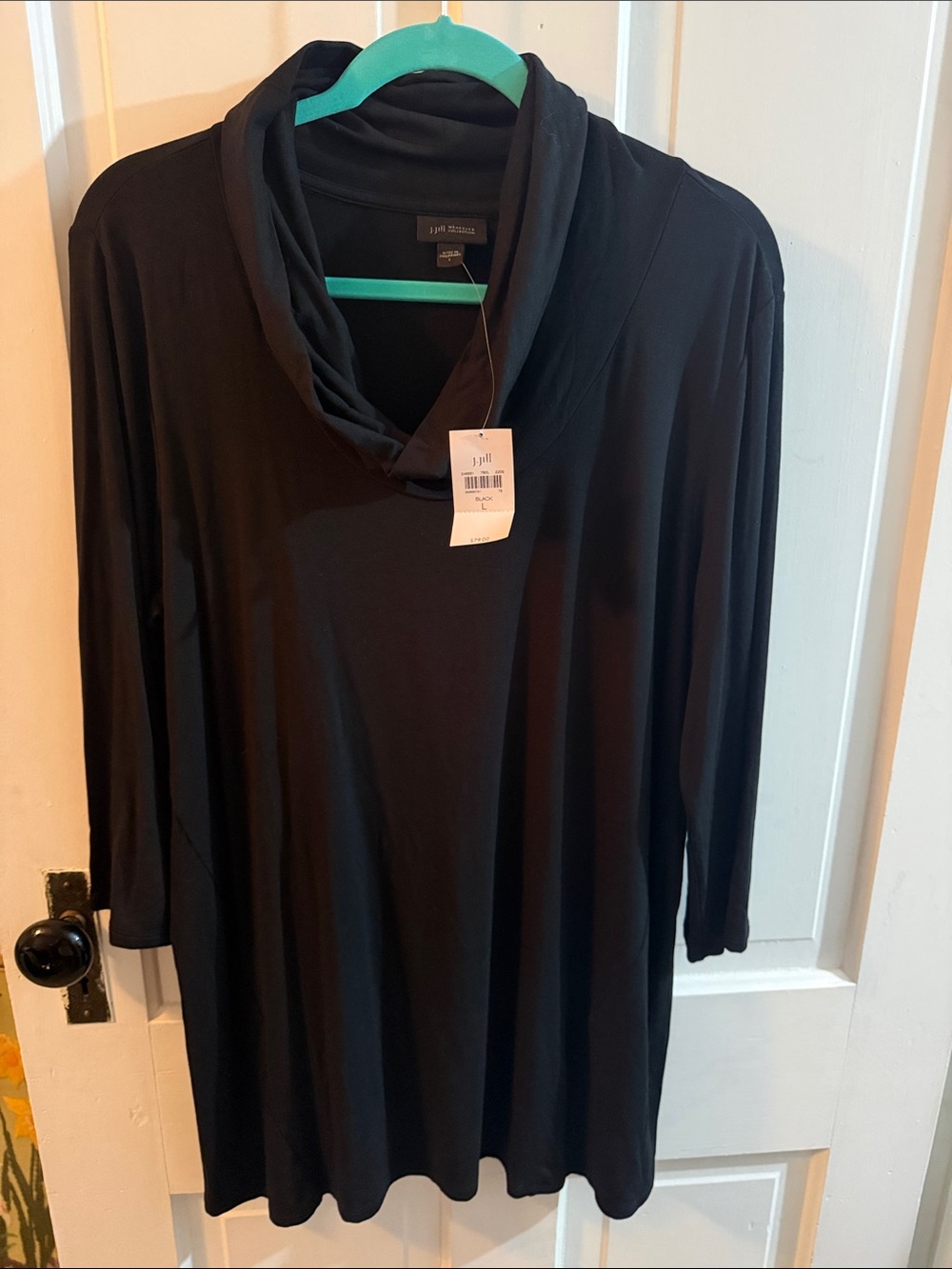 J. Jill Black Cowl Neck Long Sleeve Tunic